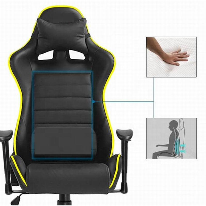 人造革 RGB ゲームチェア マッサージ機能 RGBライト 高快適