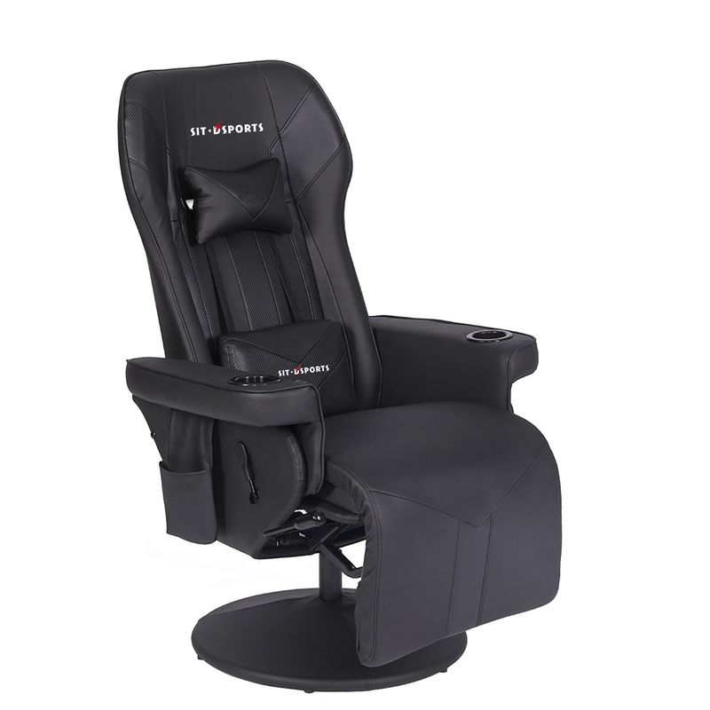 ODM OEM エグゼクティブチェア レーススタイル カップホルダーと足の裏付きの革ゲームチェア